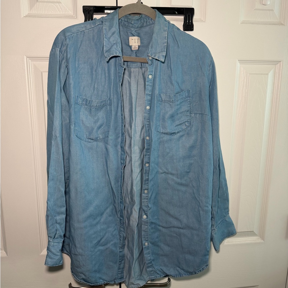 a new day Light Blue Button-Down Shirt